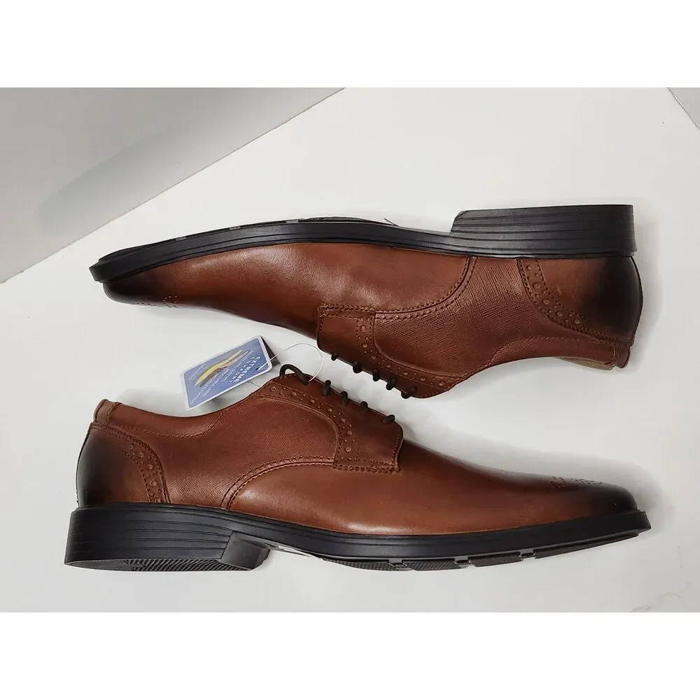 Clarks Clarkslite Men’s Dress Shoes Size 13 Tan Combi Tie